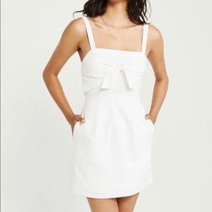 Abercrombie and Fitch white mini linen dress